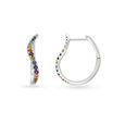 925 Silver Abstract Stud Earrings with Assorted Stones,,hi-res image number null
