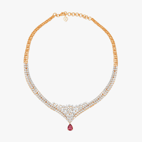 Epitome of Grace Natural diamond Necklace Set