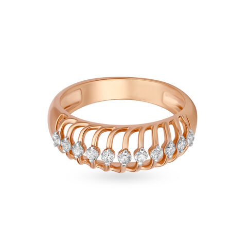 Surreal Multi Stone Rose Gold and Diamond Ring