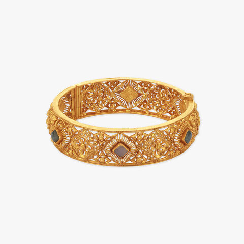 Star Weave Gold Bangle