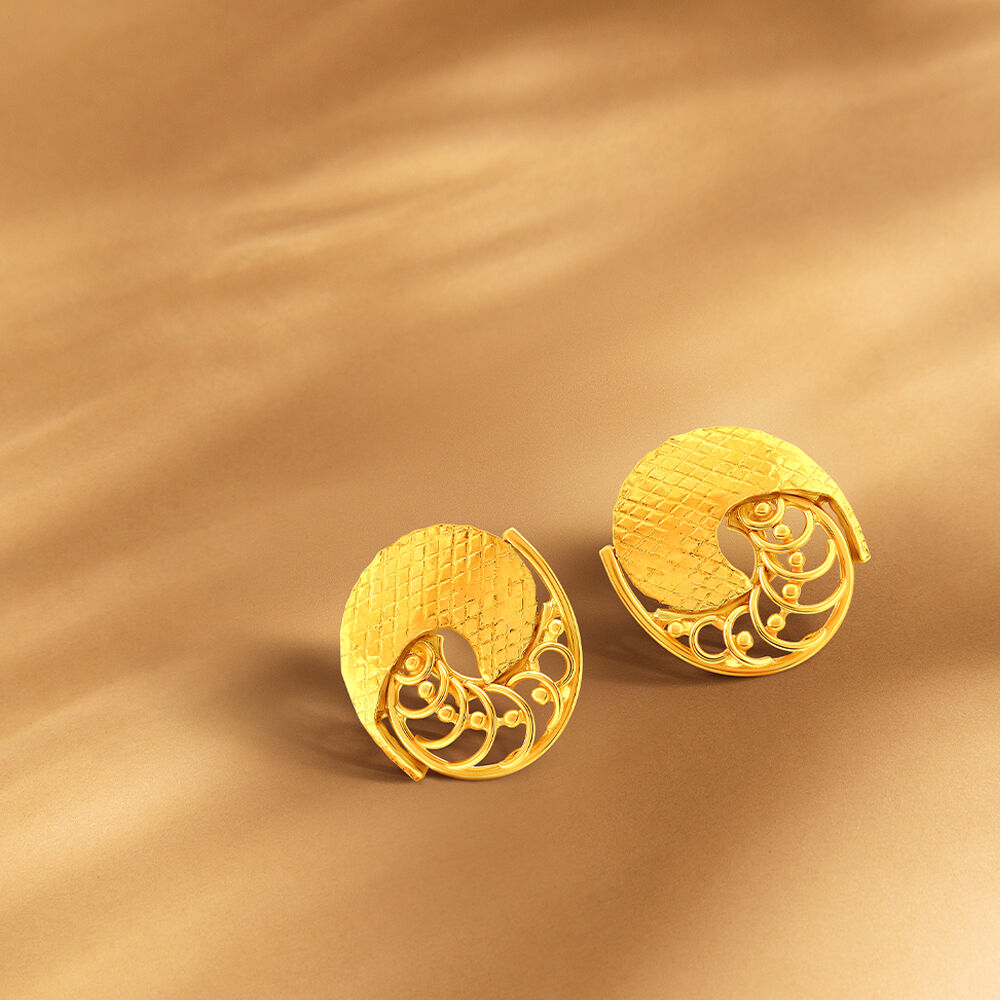 Yin yang cheap earrings gold