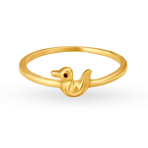 Cute Duck Gold Finger Ring for Kids
