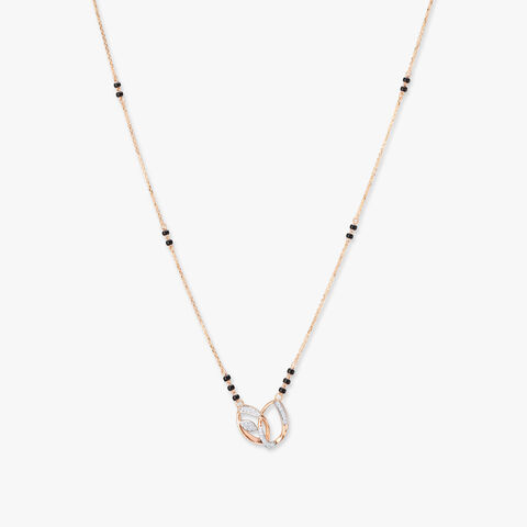 Entwined Oval Diamond Mangalsutra