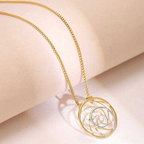 Swirly Chic Gold Pendant