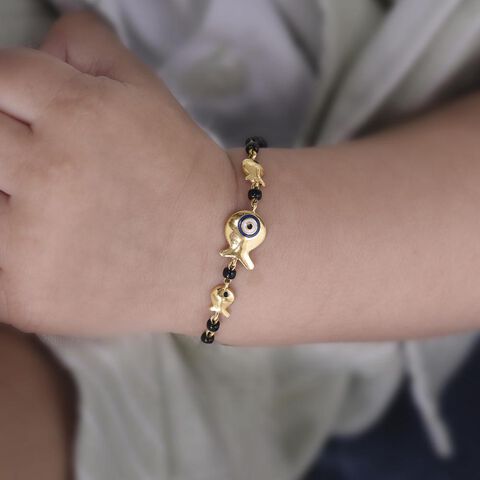 Evil Eye Splash Gold Bracelet