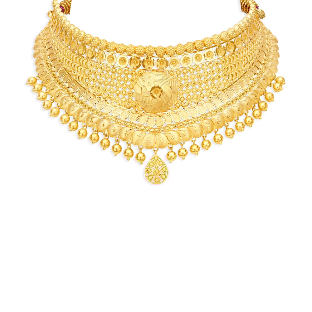 Necklace gold tanishq shop
