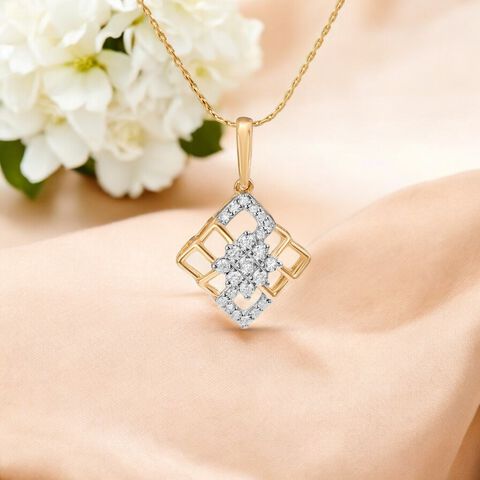 Chic Prism Diamond Pendant