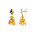 Majestic Peacock Drop Earrings,,hi-res image number null