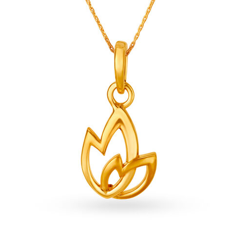 Charming 22Karat Gold Floral Pendant
