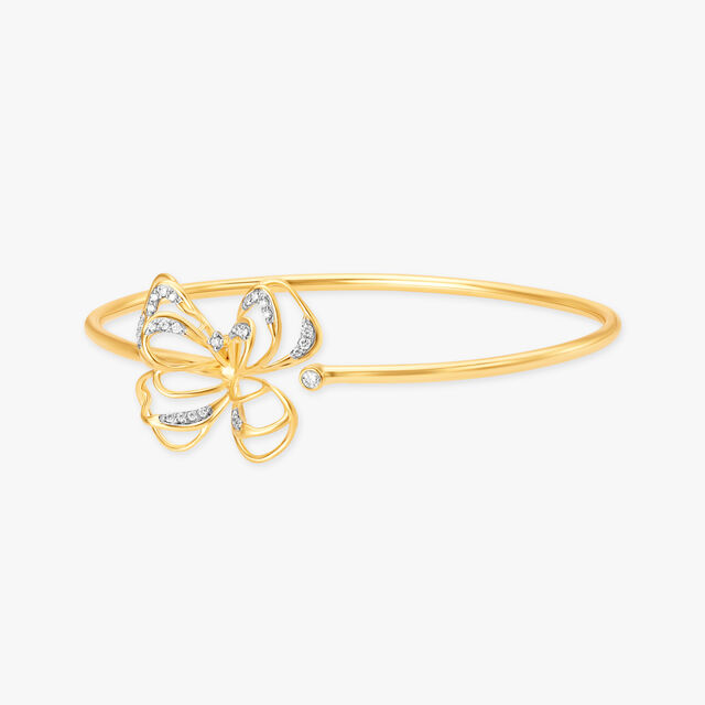 Enchanted Forest Bangle Bracelet with Diamonds