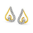 Captivating Artistic Heart Pattern Diamond Stud Earrings,,hi-res image number null