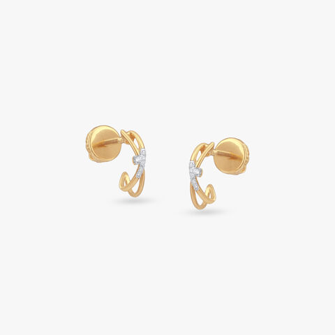 Fluid Spark Diamond Hoop Earrings