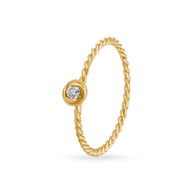 14KT Yellow Gold Precious Finger Ring For A Forever Friend,,hi-res image number null