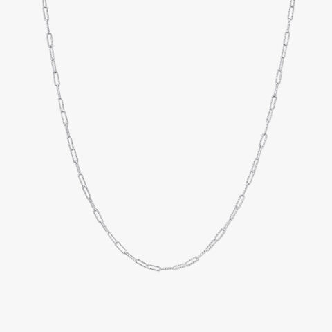 Sleek Paperclip Silver Chain