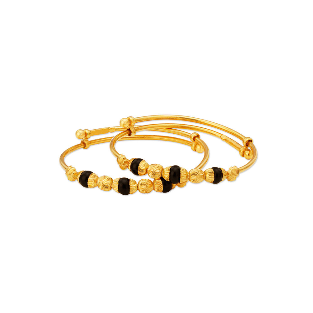 Baby bracelet artificial Black & gold baby nazar kada for baby boy & baby  girls 1yrs & 1.5 yrs