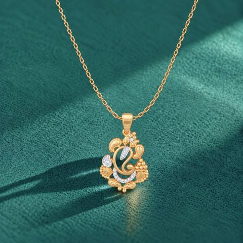 Auspicious Ganesha Diamond Pendant