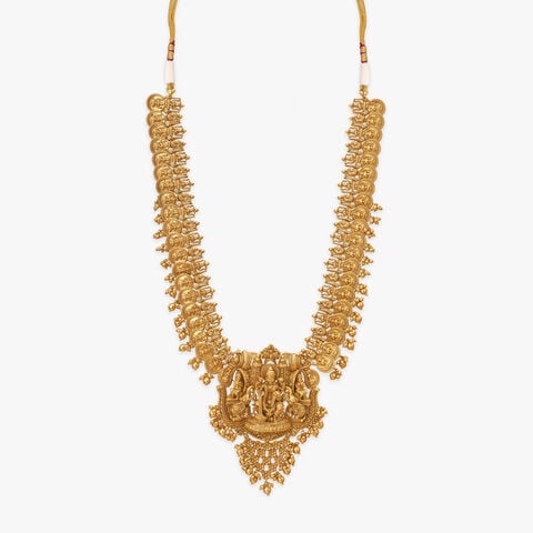 Regal Aura Gold Temple Necklace Set