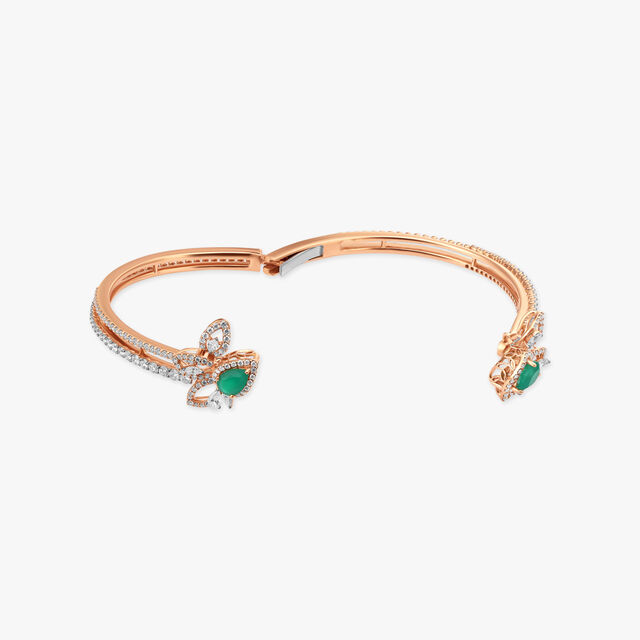 Floral Symphony Emerald and Diamond Bangle,,hi-res image number null