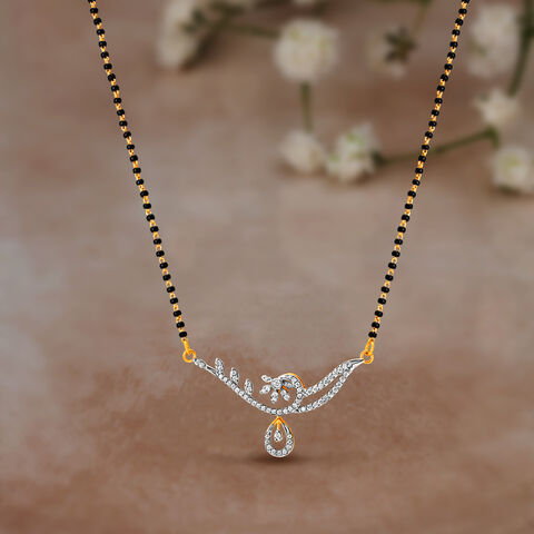 Floral Sparkle Diamond Mangalsutra