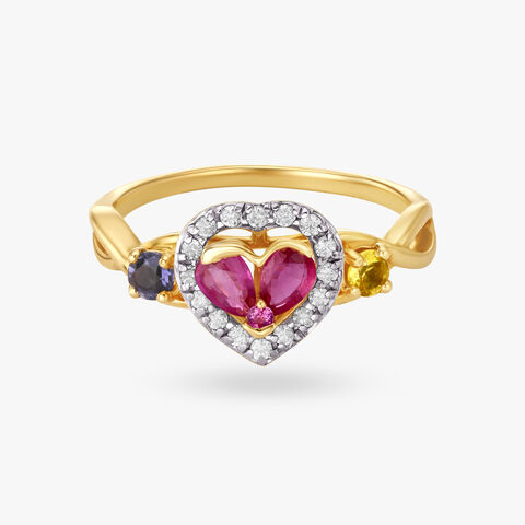 Royal Heart Diamond Finger Ring alternate view 1