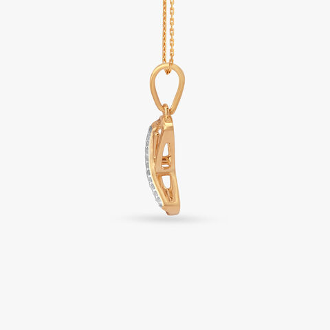Geometric Flow Diamond Pendant