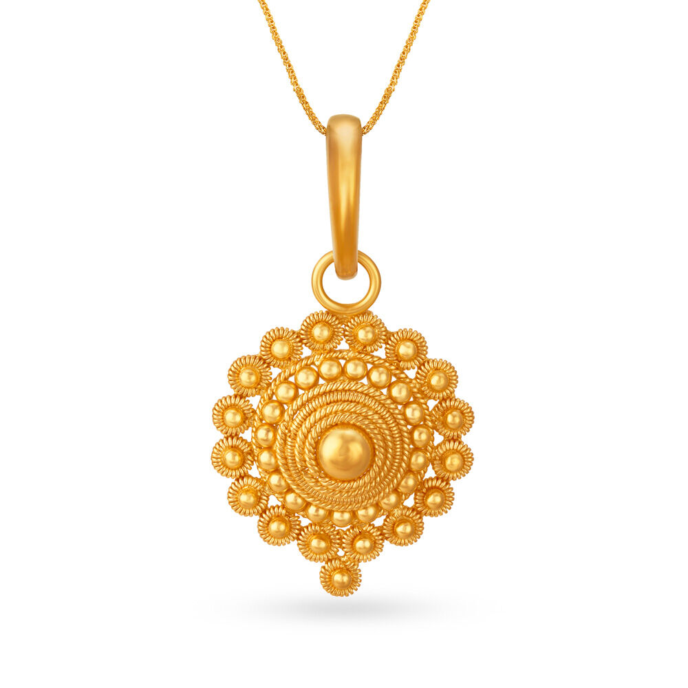 Gold pendant in tanishq on sale