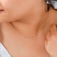 Mamma Mia 14 KT Yellow and White Gold Glow of Love  Pendant with Chain,,hi-res image number null