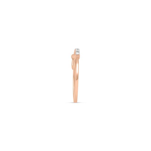 14 KT Rose Gold Pretty Diamond Ring,,hi-res image number null