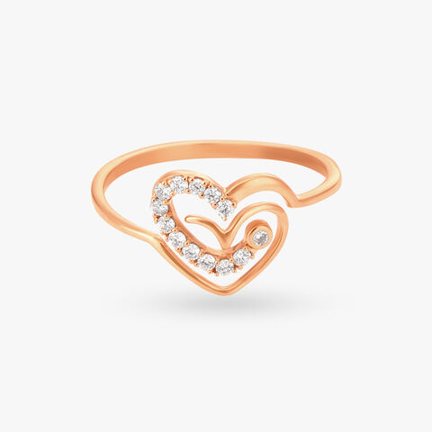 Dazzling Heart Diamond Finger Ring