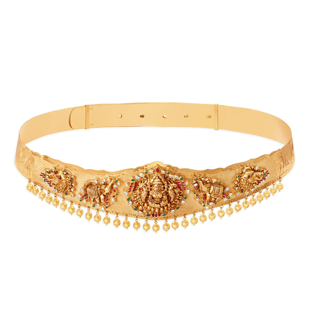 Splendid Gold Goddess Lakshmi Waist Belt for the South Indian Bride