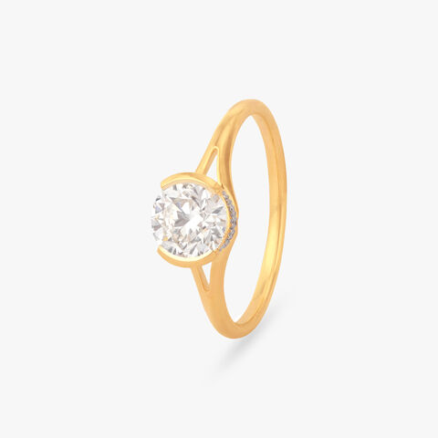 Floating Halo Solitaire Ring