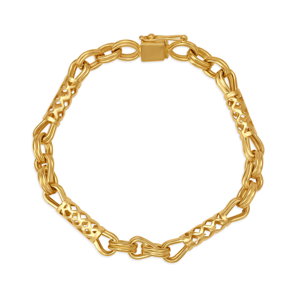 Mens gold bracelet in tanishq top