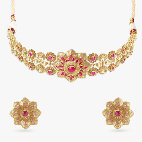 Opulent Gold Necklace Set
