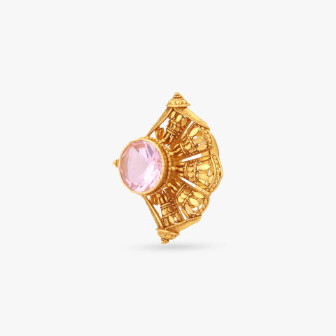 Rosy Sunrise Gold Finger Ring
