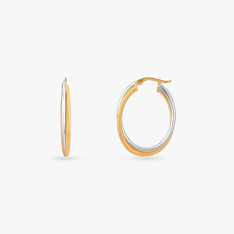 Fusion Shine Gold Hoop Earrings