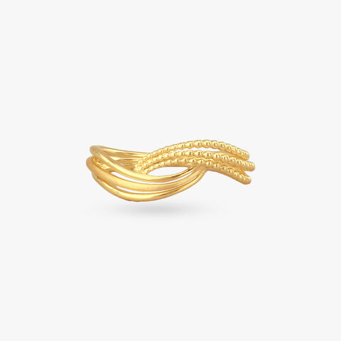 Overlapped Charm Gold Ring