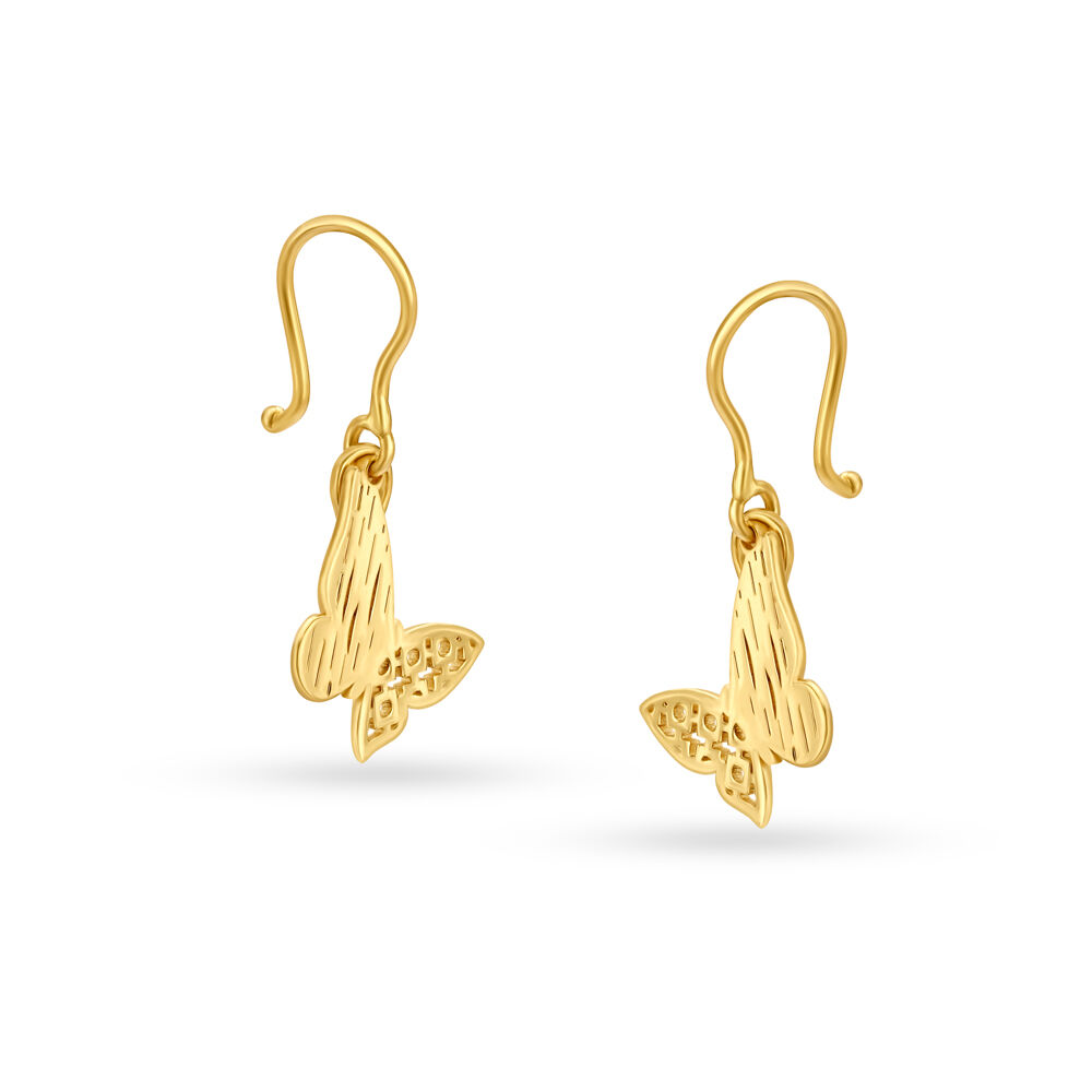 Gold butterfly earrings for child new arrivals