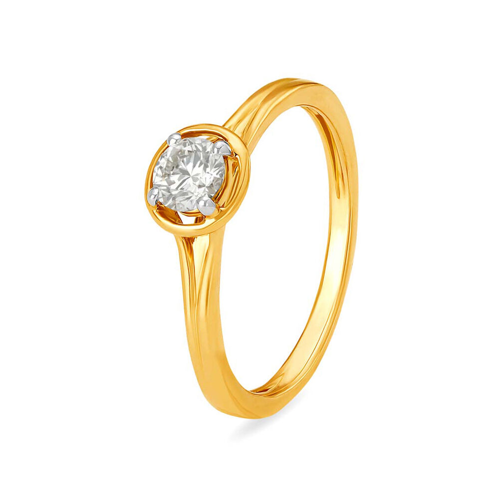 Sparkling Yellowbud Single Stone Solitaire Ring