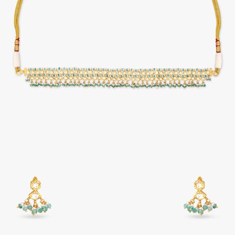 Celestial Fringe Gold Necklace Set