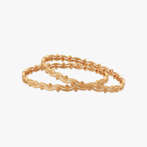 Twisted Grace Gold Bangles