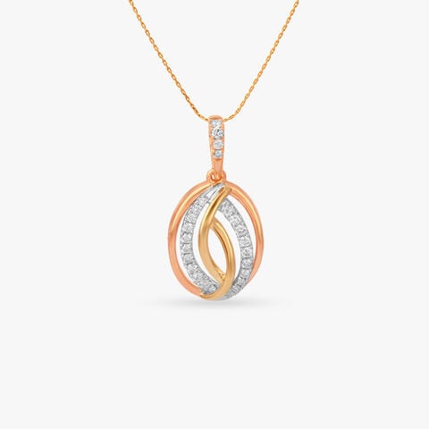 Entwined Halo Diamond Pendant