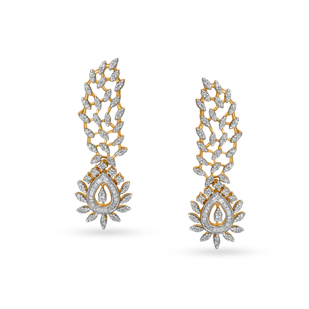 Gold danglers clearance tanishq