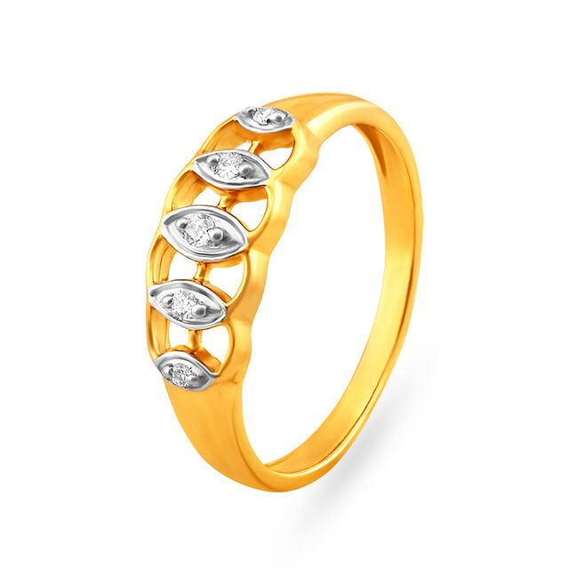 Fancy Five Stone Diamond Finger Ring,,hi-res image number null