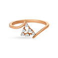 18KT Gold & Diamond Studded Elegant Finger Ring,,hi-res image number null