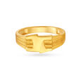 Carved Cross Pattern Gold Finger Ring For Men,,hi-res image number null