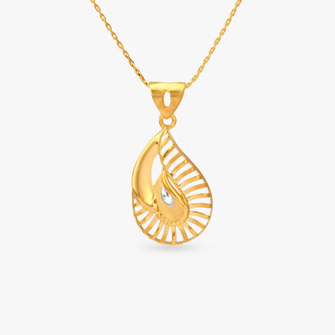Sunlit Bloom Gold Pendant