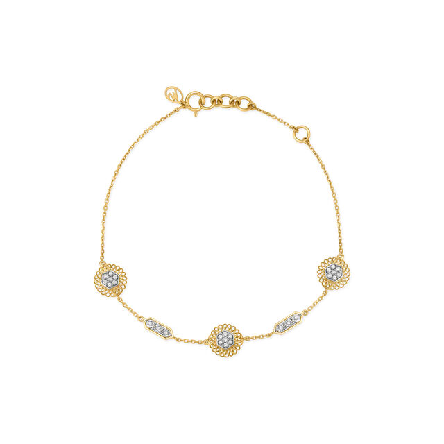 14KT Yellow Gold Diamond-Encrusted Bracelet For The Eternal Diva,,hi-res image number null