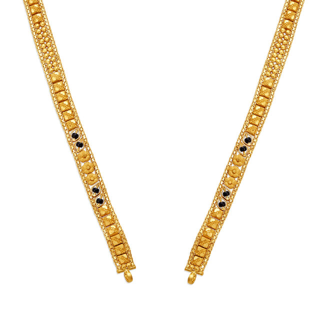Intricately designed Gold and Black Beads Mangalsutra,,hi-res image number null