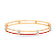 14 Karat Yellow Gold Impressive Diamond Bangle,,hi-res image number null