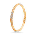 14 KT Yellow Gold Chevron Bangle,,hi-res image number null